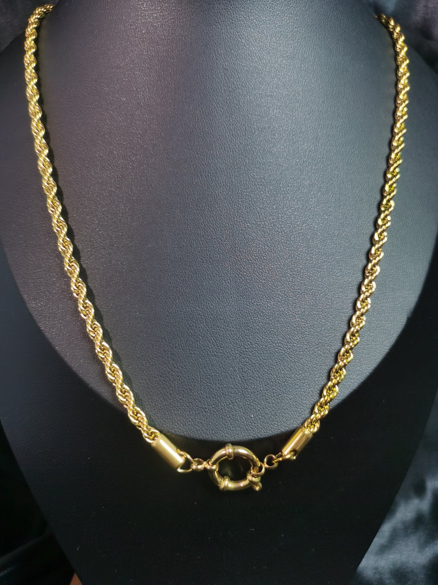 Rope Chain Necklace 18k gold-plated Titanium Steel Trendy Jewelry 2025 GMJBC001