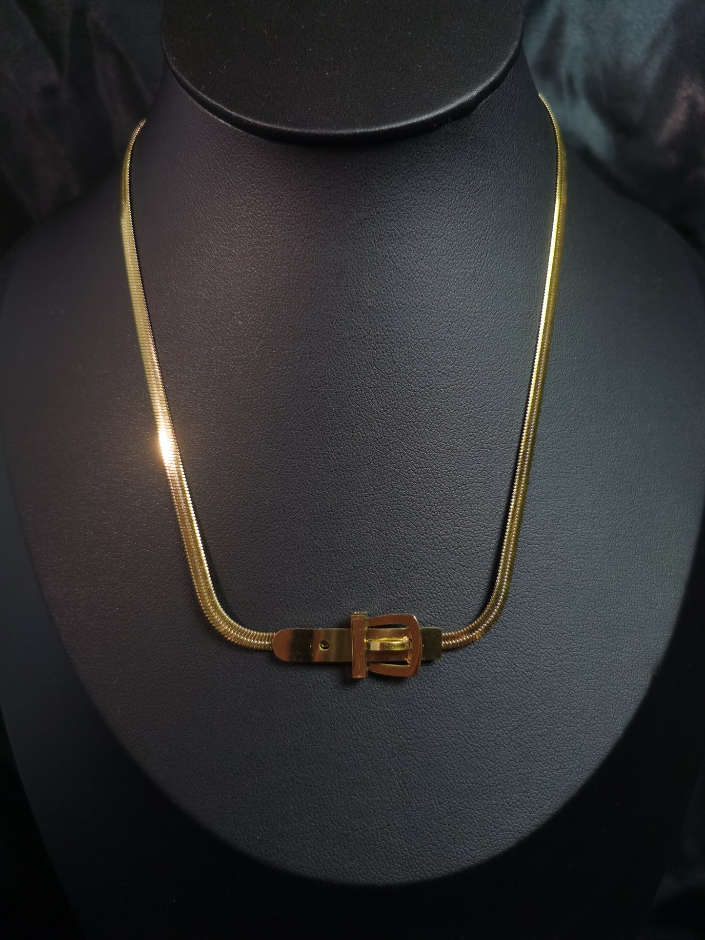 Buckle Necklace 18k gold-plated Titanium Steel Snake chain Trendy Jewelry 2025 GMJN014