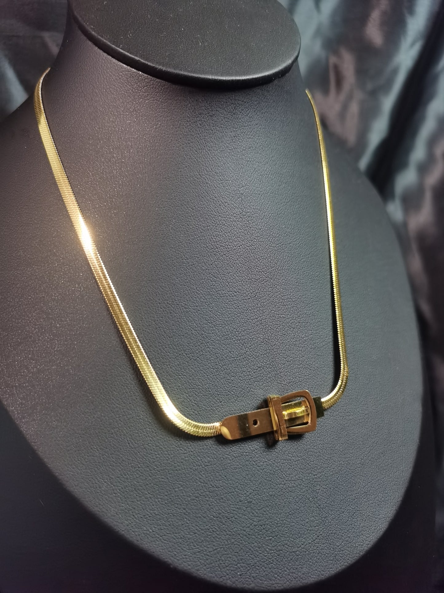Buckle Necklace 18k gold-plated Titanium Steel Snake chain Trendy Jewelry 2025 GMJN014
