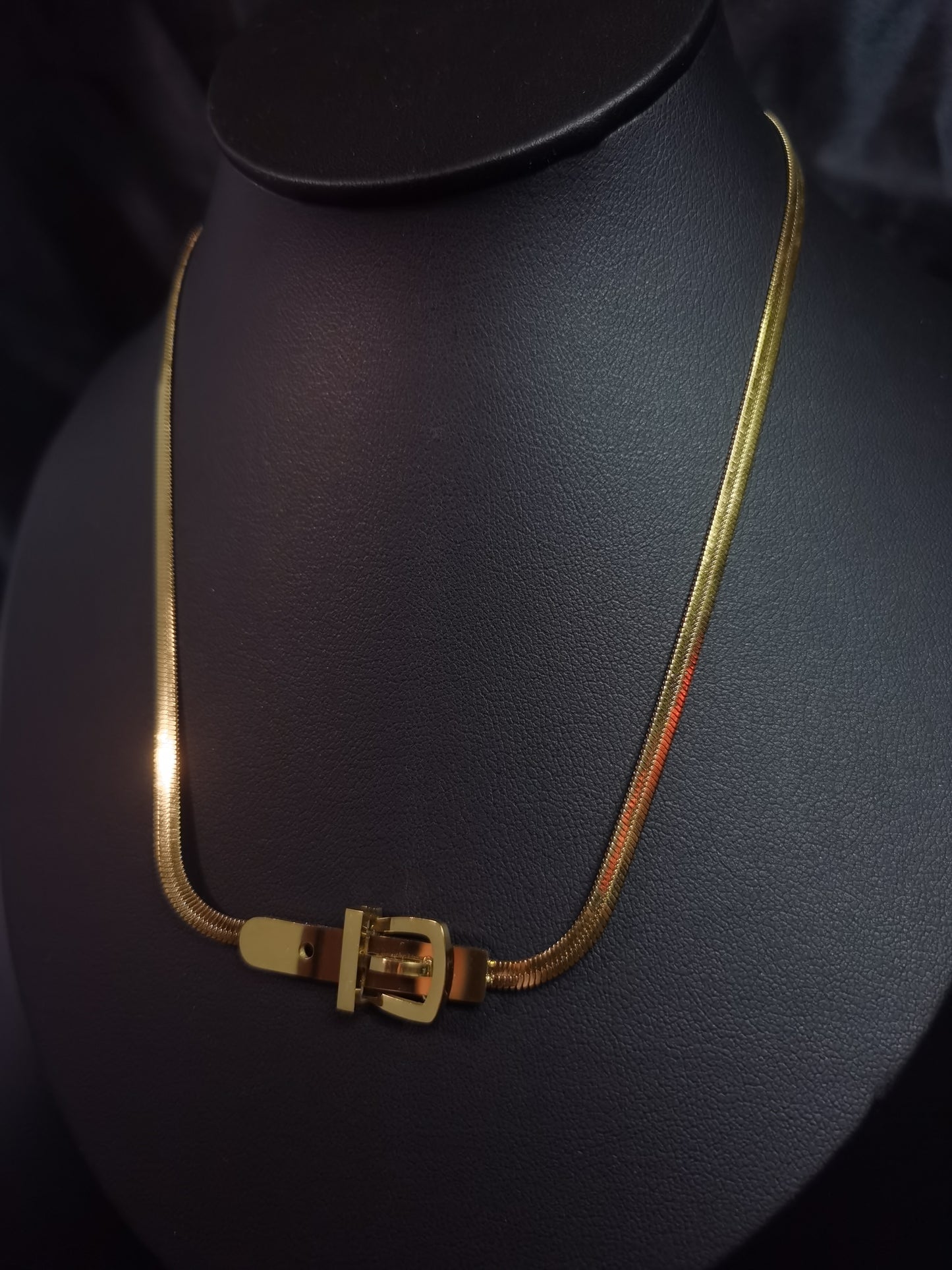 Buckle Necklace 18k gold-plated Titanium Steel Snake chain Trendy Jewelry 2025 GMJN014