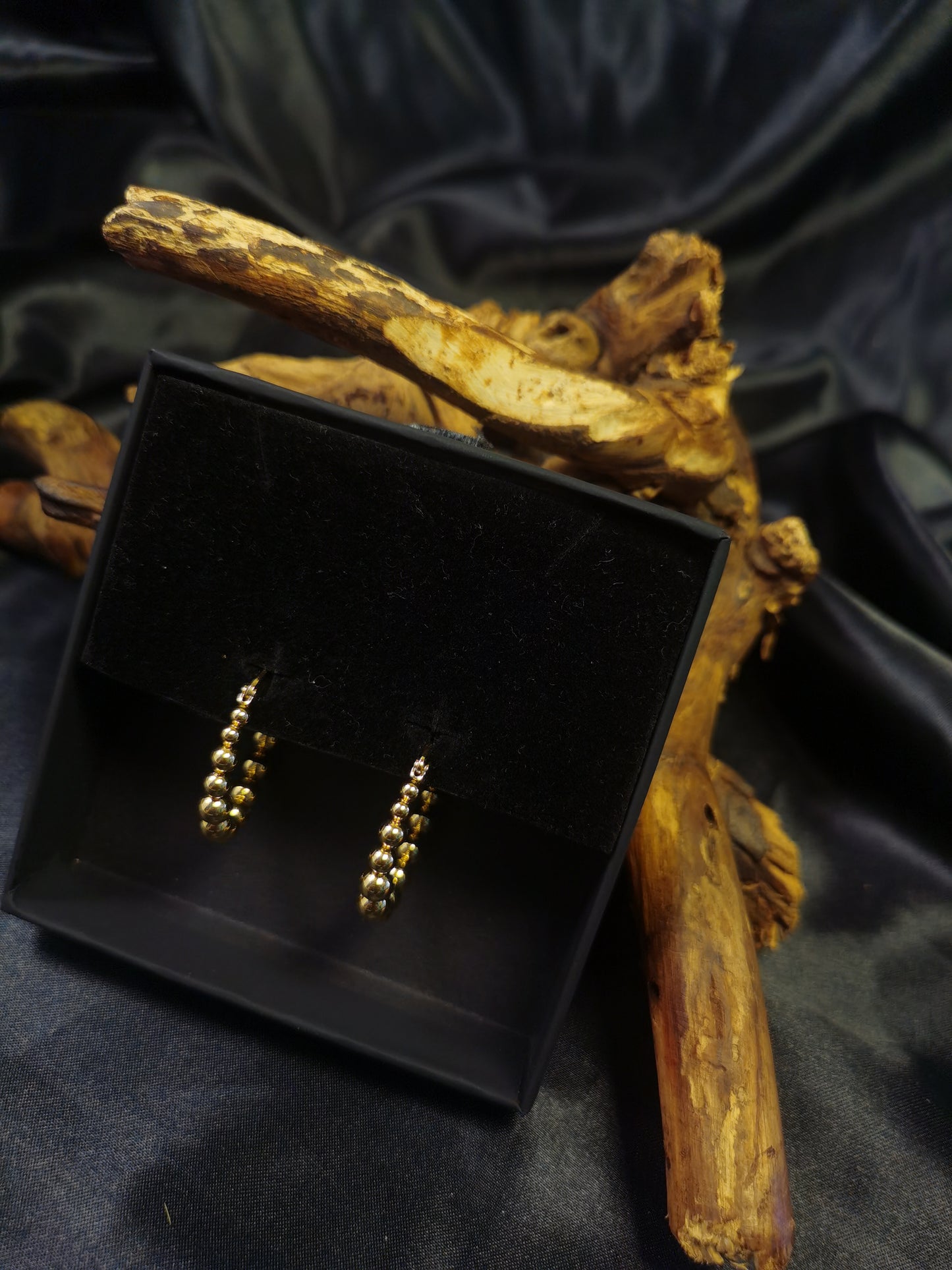 Ball Hoop Earrings 18k gold-plated Titanium Steel GMJE023