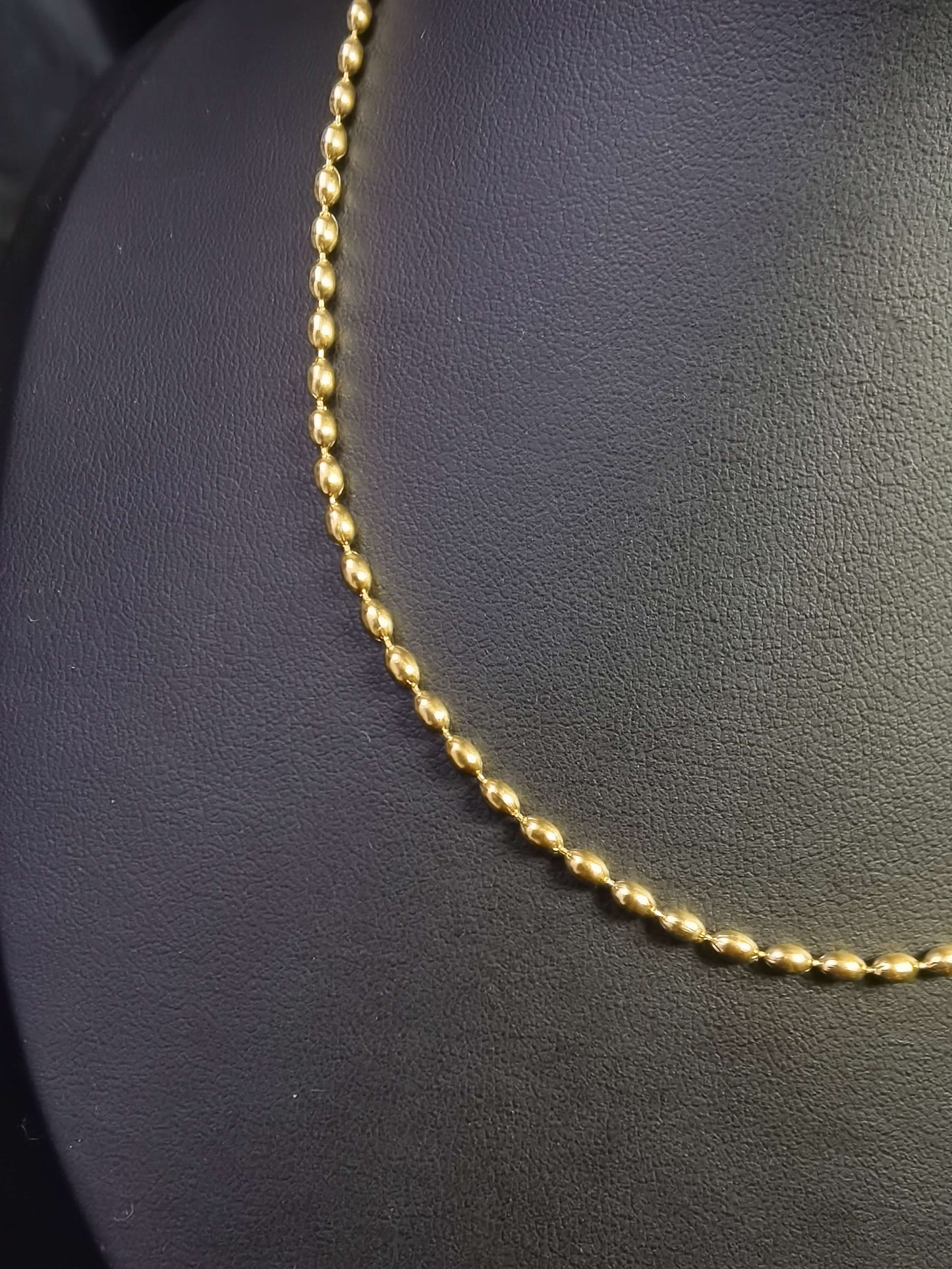 Beaded Chain Necklace 18k gold-plated Titanium Steel Trendy Jewelry 2025 GMJBC008