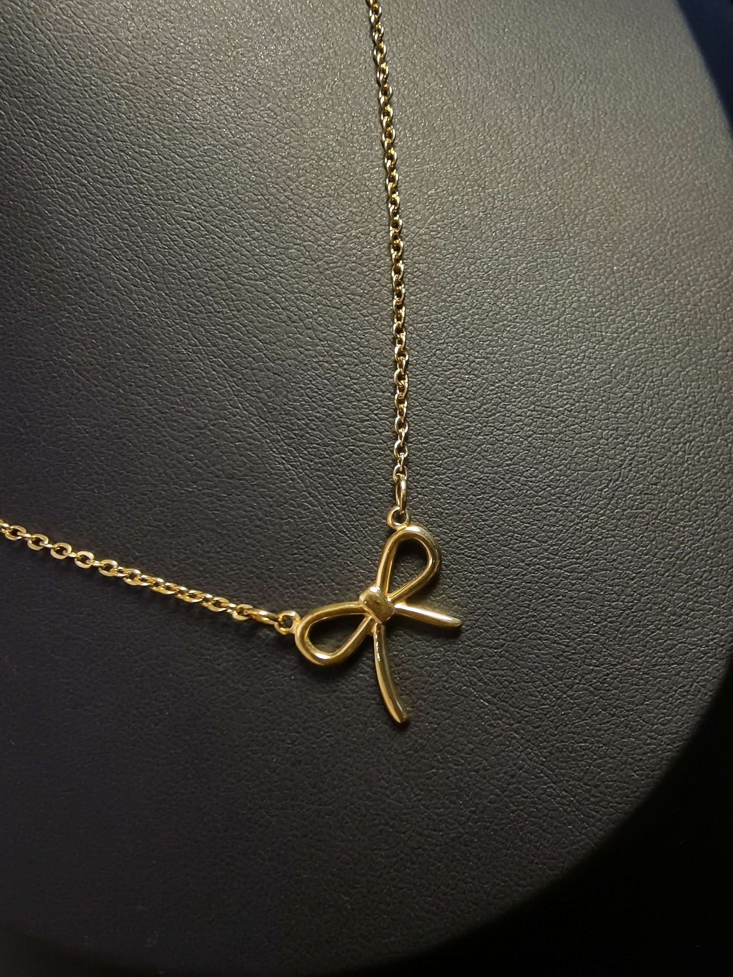 Bow Knot Necklace 18k gold-plated Titanium Steel chain Trendy Jewelry 2025 GMJN027