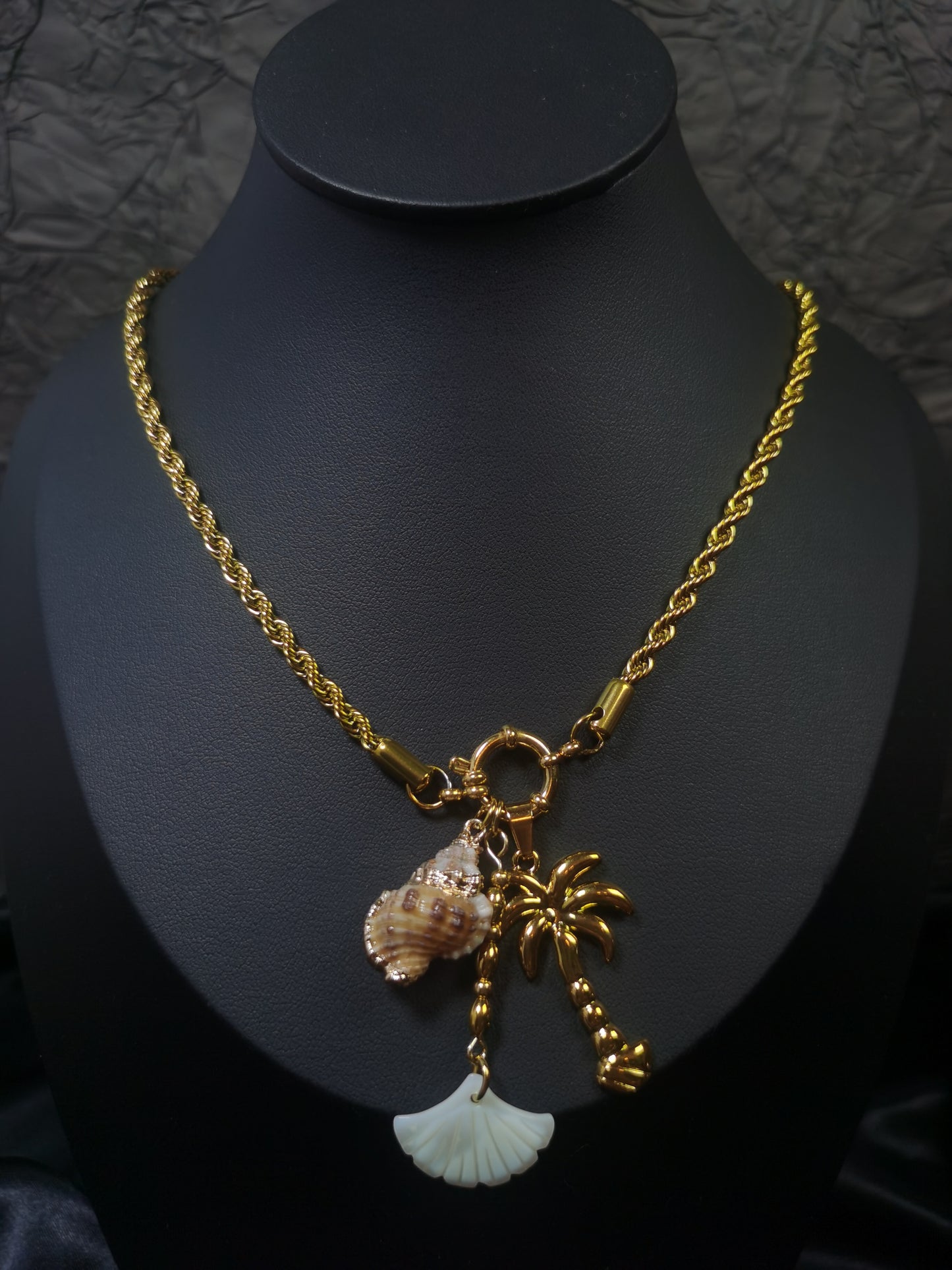 Beach Jewelry Necklace 18k gold-plated Titanium Steel Rope chain Trendy Jewelry 2025 GMJN039