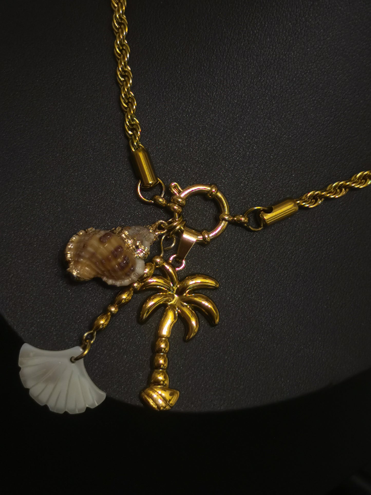 Beach Jewelry Necklace 18k gold-plated Titanium Steel Rope chain Trendy Jewelry 2025 GMJN039