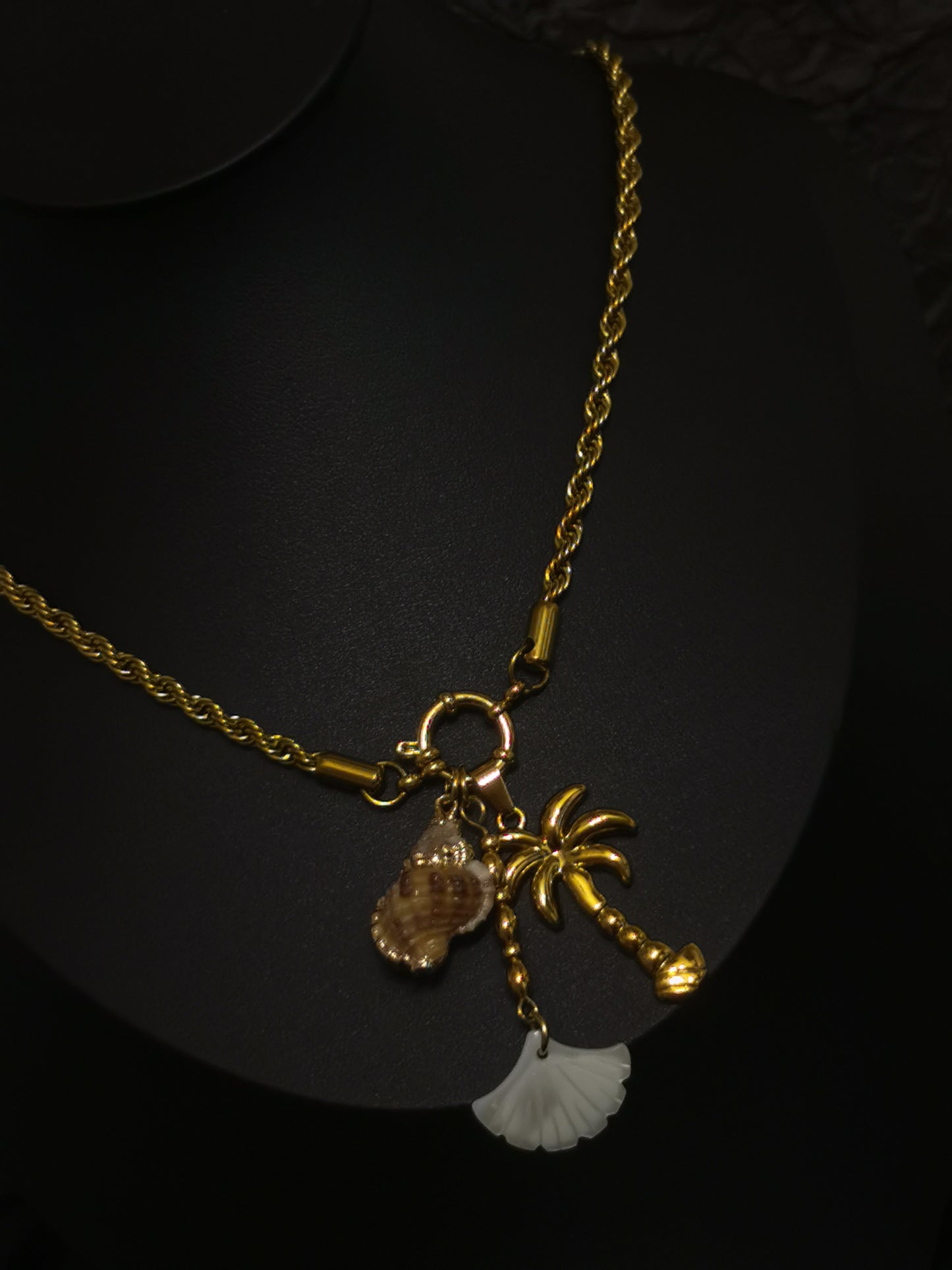 Beach Jewelry Necklace 18k gold-plated Titanium Steel Rope chain Trendy Jewelry 2025 GMJN039