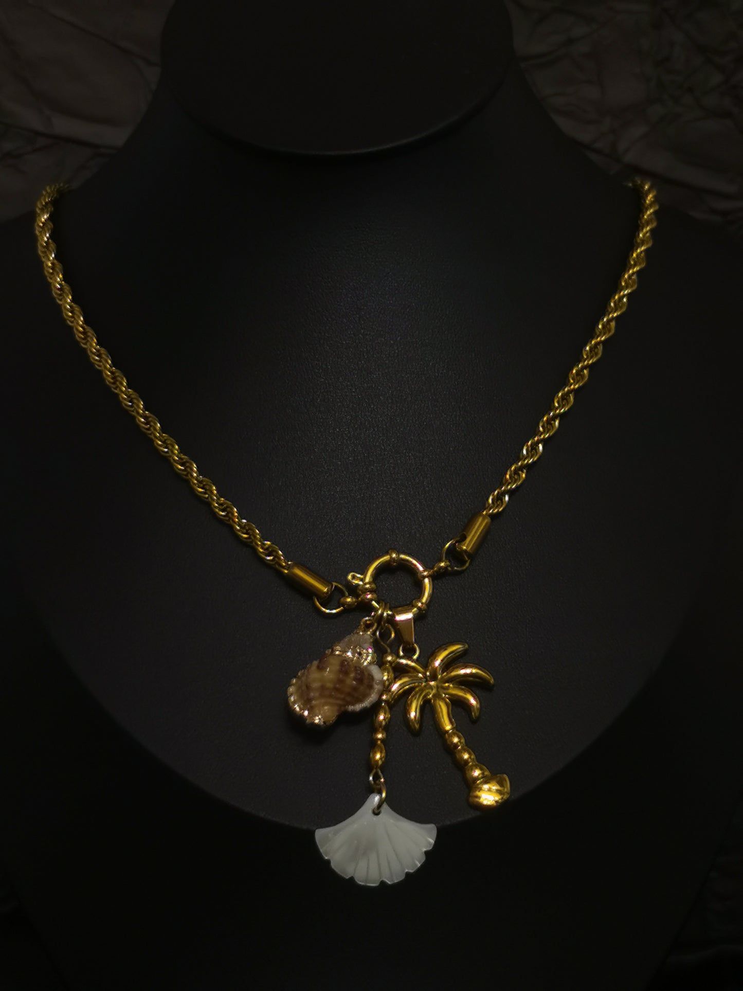 Beach Jewelry Necklace 18k gold-plated Titanium Steel Rope chain Trendy Jewelry 2025 GMJN039