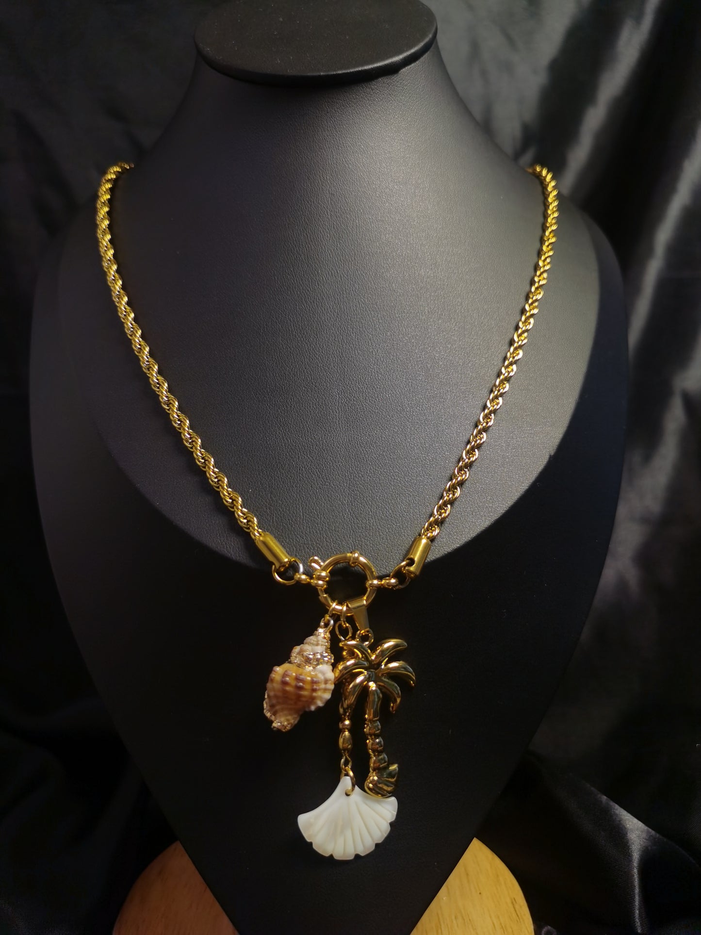 Beach Jewelry Necklace 18k gold-plated Titanium Steel Rope chain Trendy Jewelry 2025 GMJN039