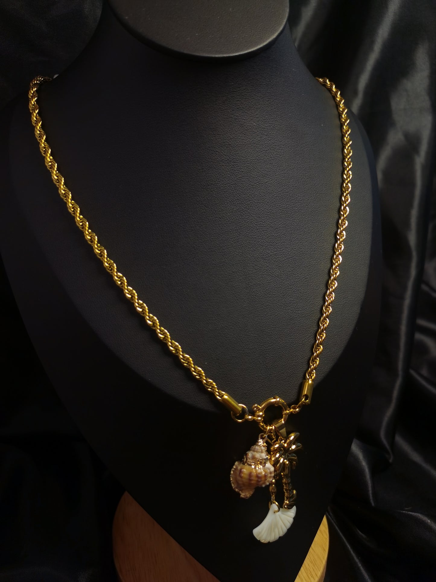 Beach Jewelry Necklace 18k gold-plated Titanium Steel Rope chain Trendy Jewelry 2025 GMJN039