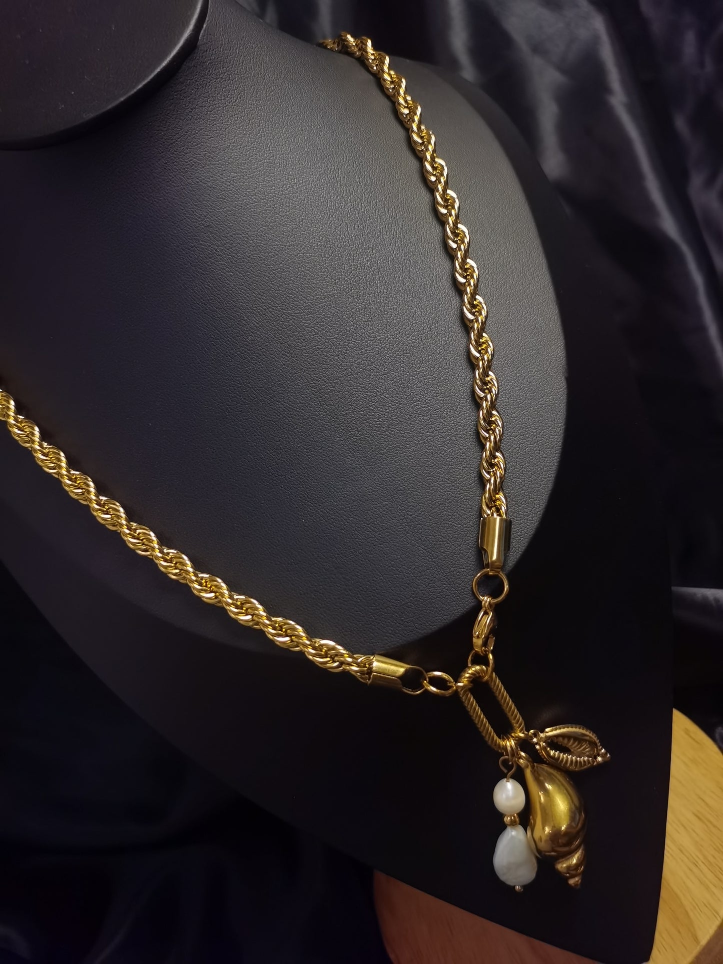 Beach Jewelry Necklace 18k gold-plated Titanium Steel Rope chain Trendy Jewelry 2025 GMJN040