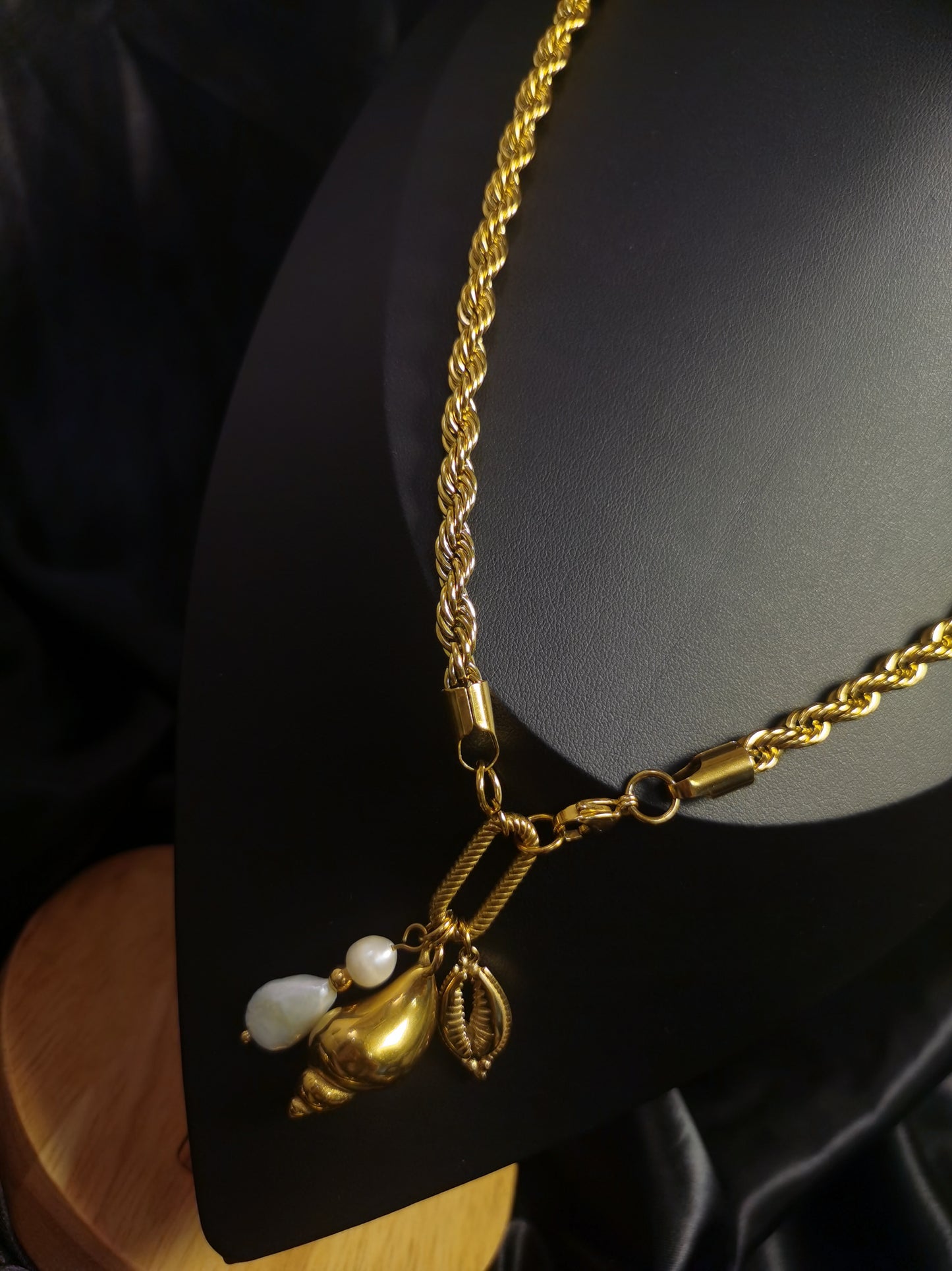 Beach Jewelry Necklace 18k gold-plated Titanium Steel Rope chain Trendy Jewelry 2025 GMJN040