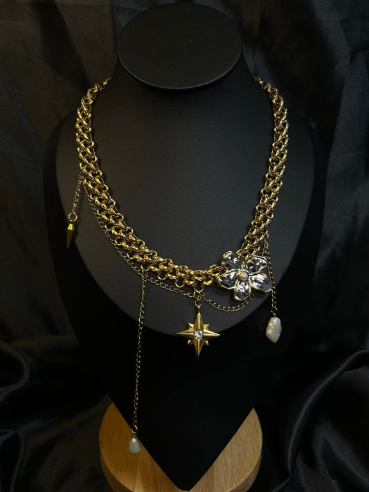 Original Necklace 18k gold-plated Titanium Steel Chucky chain Trendy Jewelry 2025 GMJN003