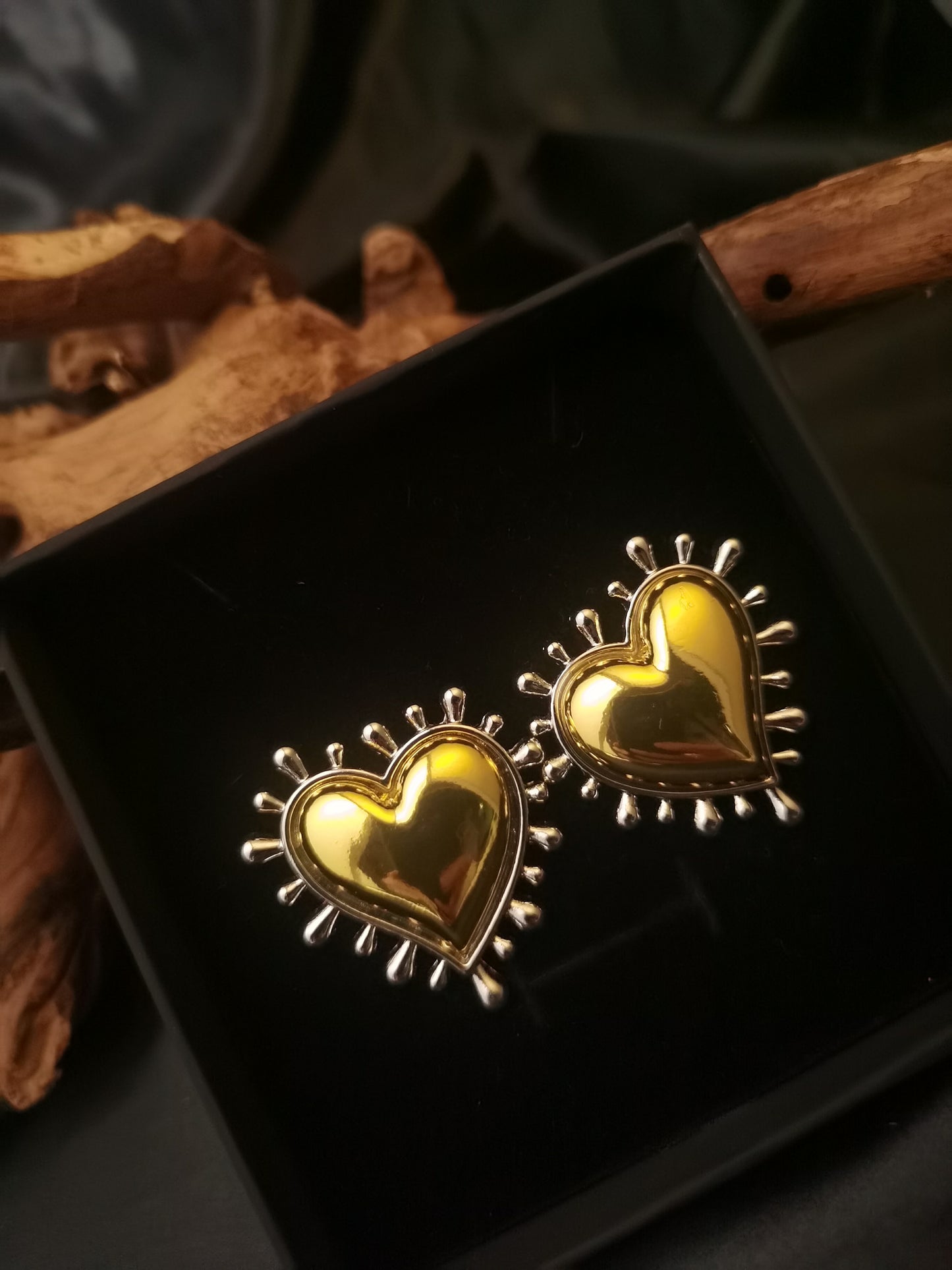 Heart Earrings 18k gold-plated Titanium Steel GMJE005