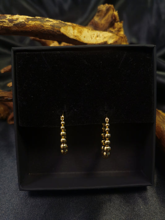 Ball Hoop Earrings 18k gold-plated Titanium Steel GMJE023