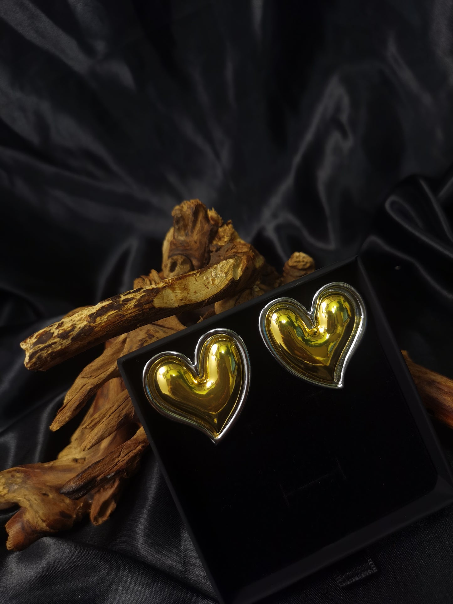 Heart  Earrings 18k gold-plated Titanium Steel GMJE044