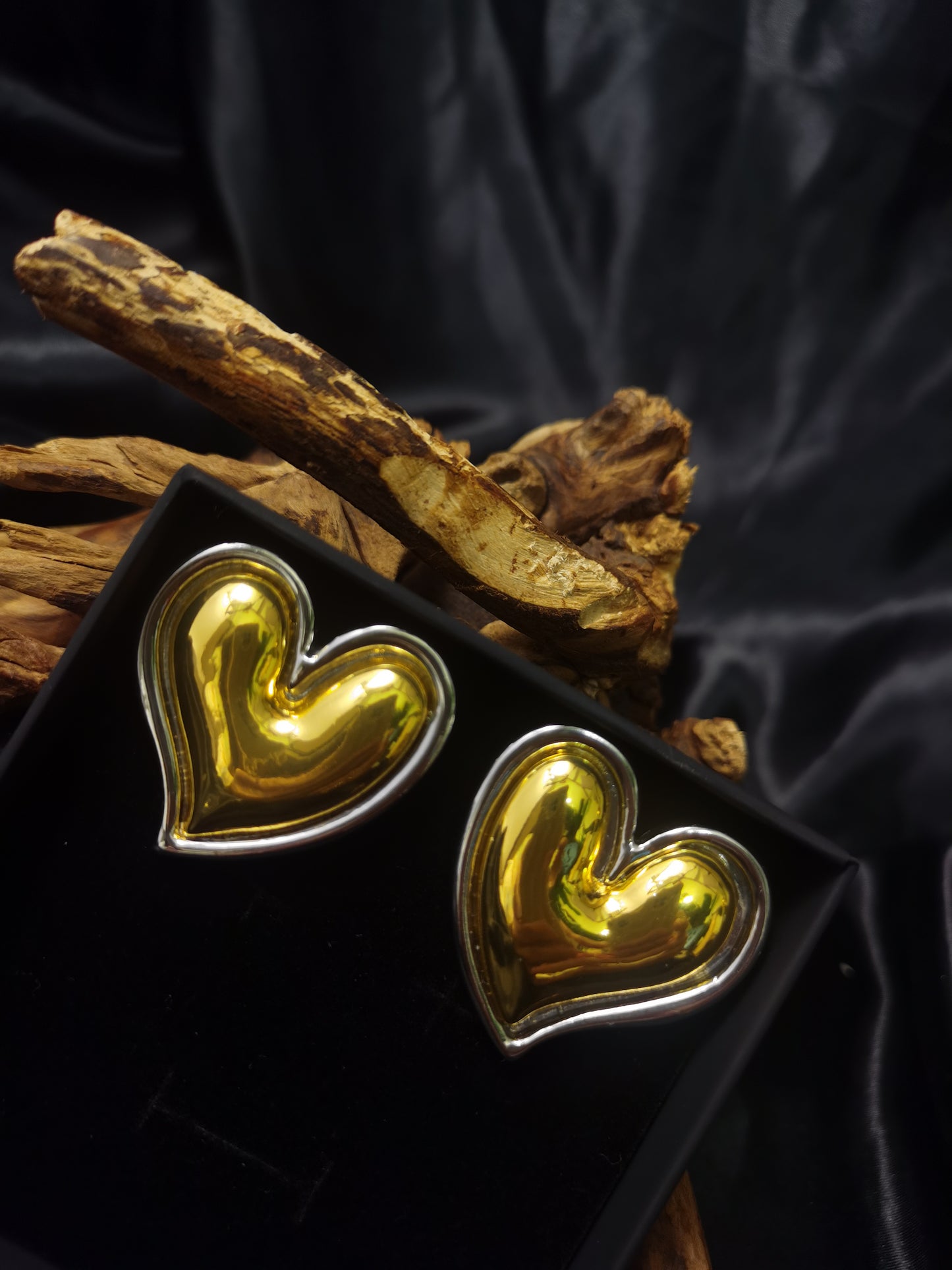 Heart  Earrings 18k gold-plated Titanium Steel GMJE044