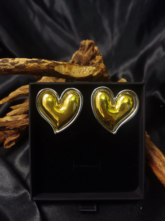 Heart  Earrings 18k gold-plated Titanium Steel GMJE044