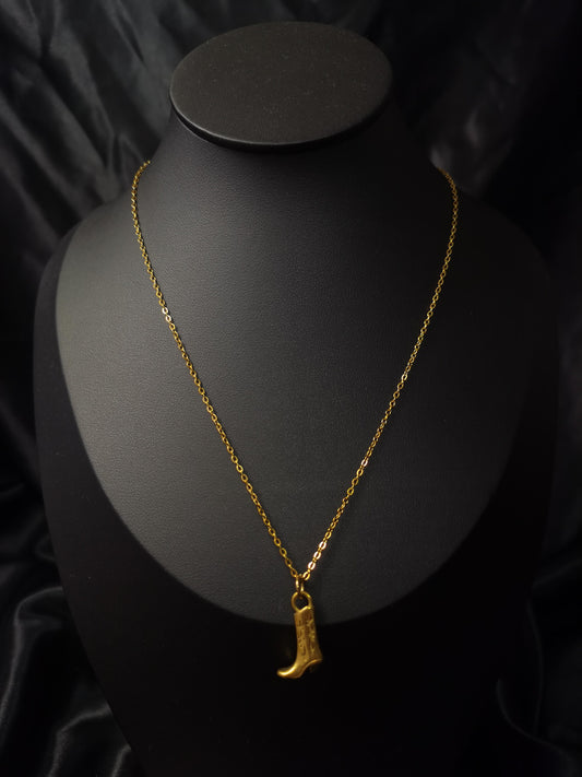 Boots Necklace 18k gold-plated Titanium Steel o chain Trendy Jewelry 2025 GMJN016