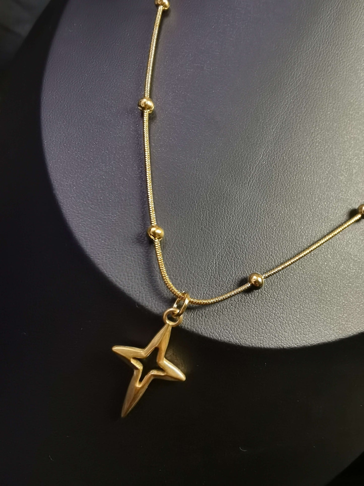 Star Necklace 18k gold-plated Titanium Steel Ball chain Trendy Jewelry 2025 GMJN023