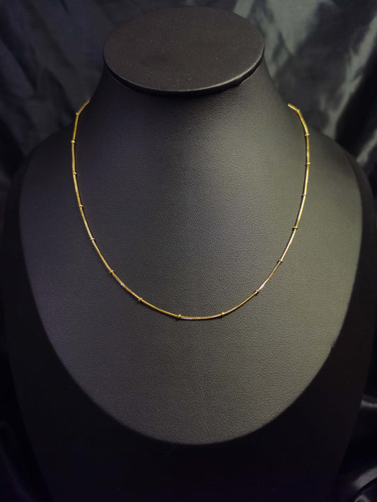 Beaded Chain Necklace 18k gold-plated Titanium Steel Trendy Jewelry 2025 GMJBC012