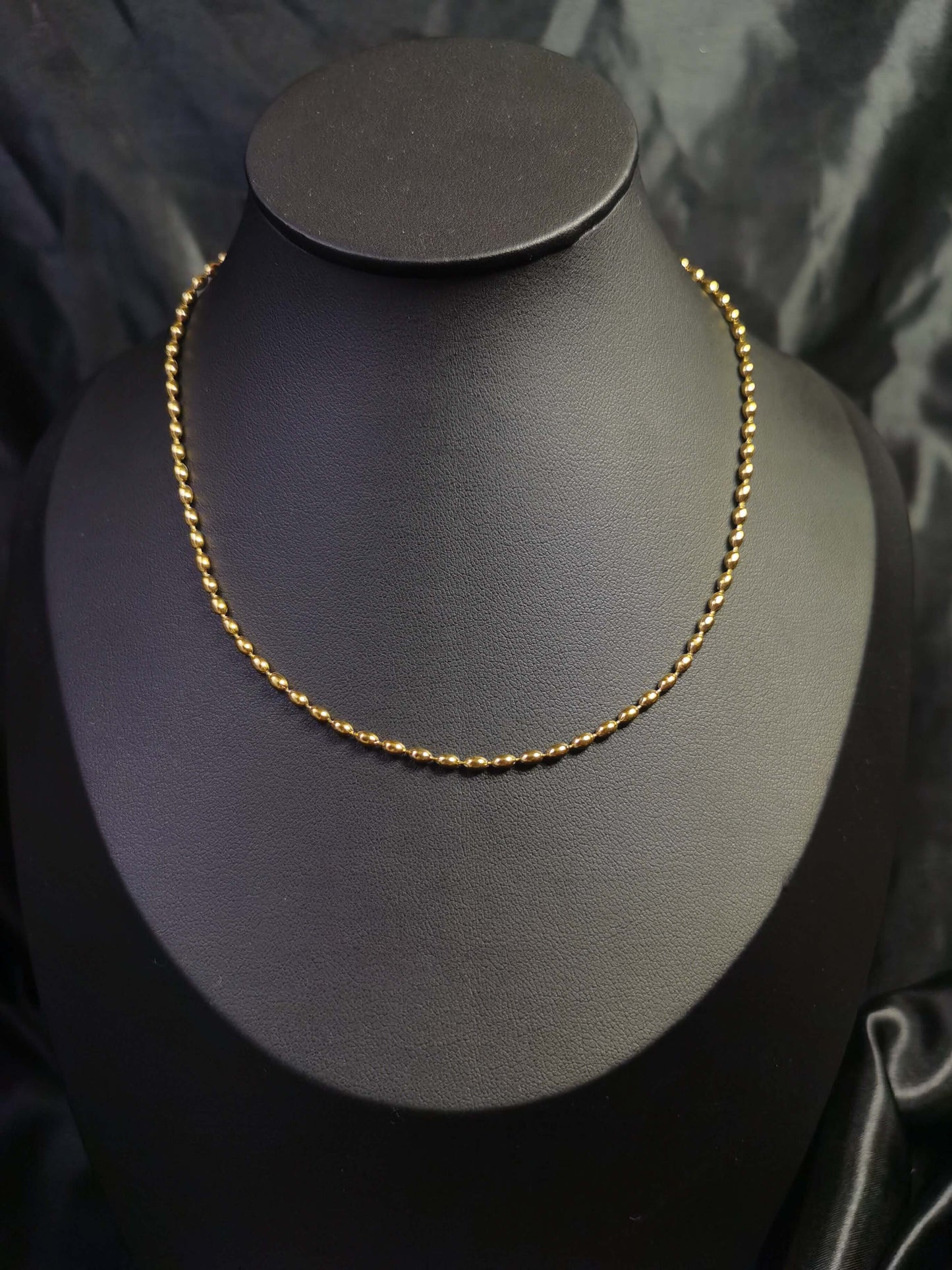 Beaded Chain Necklace 18k gold-plated Titanium Steel Trendy Jewelry 2025 GMJBC008