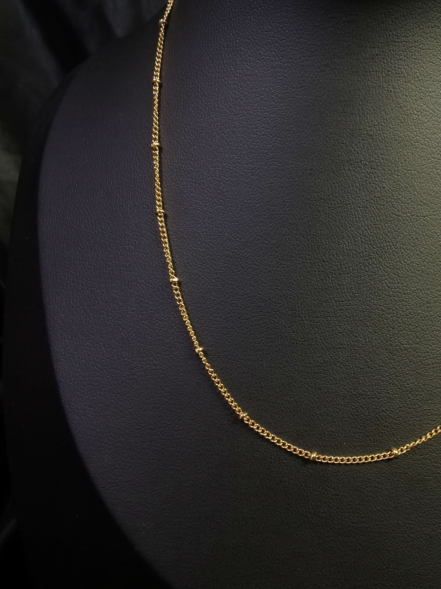 Beaded Chain Necklace 18k gold-plated Titanium Steel Trendy Jewelry 2025 GMJBC009