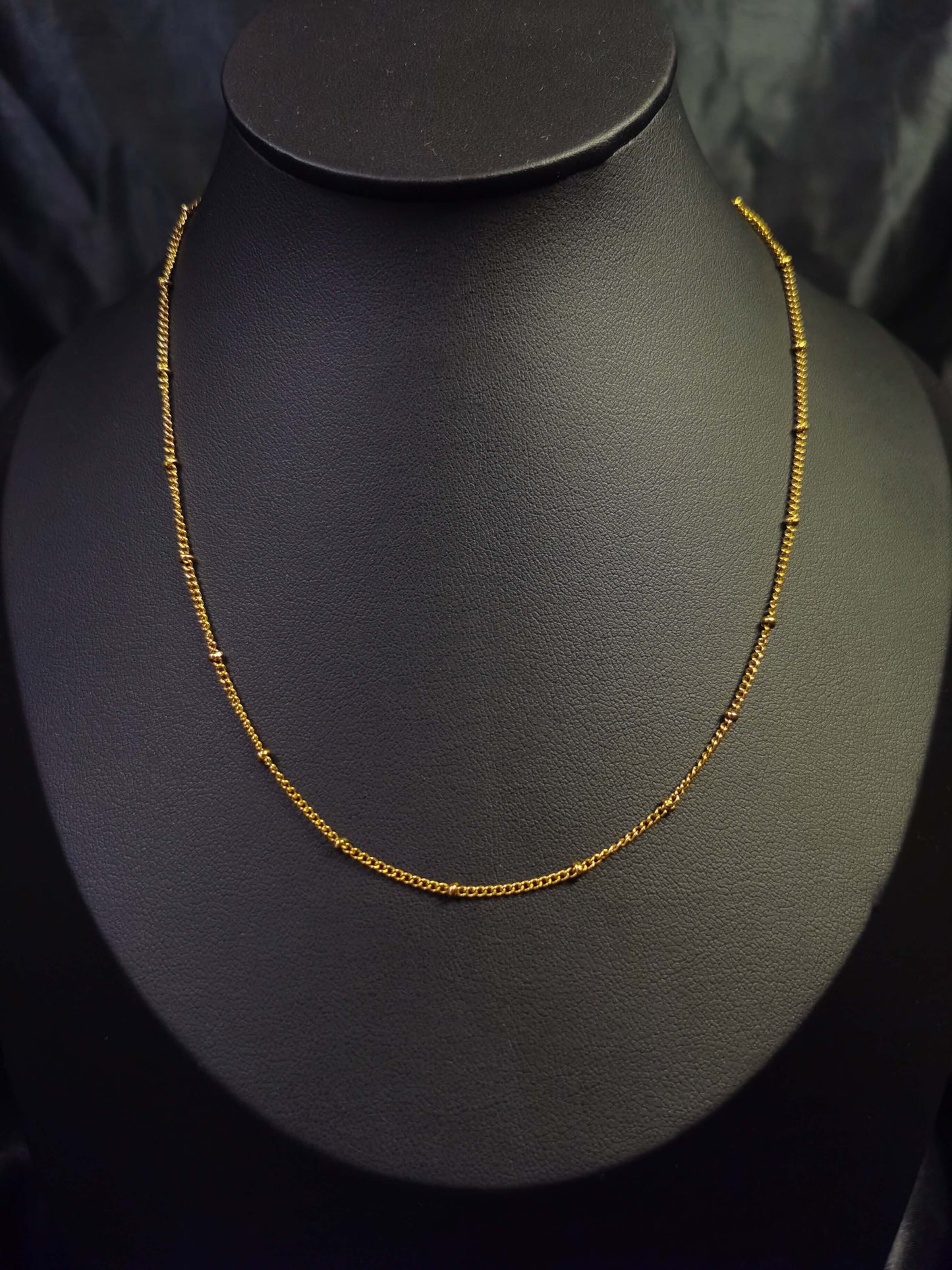 Beaded Chain Necklace 18k gold-plated Titanium Steel Trendy Jewelry 2025 GMJBC009