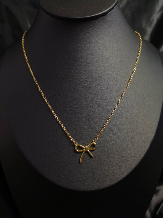 Bow Knot Necklace 18k gold-plated Titanium Steel  chain Trendy Jewelry 2025 GMJN027