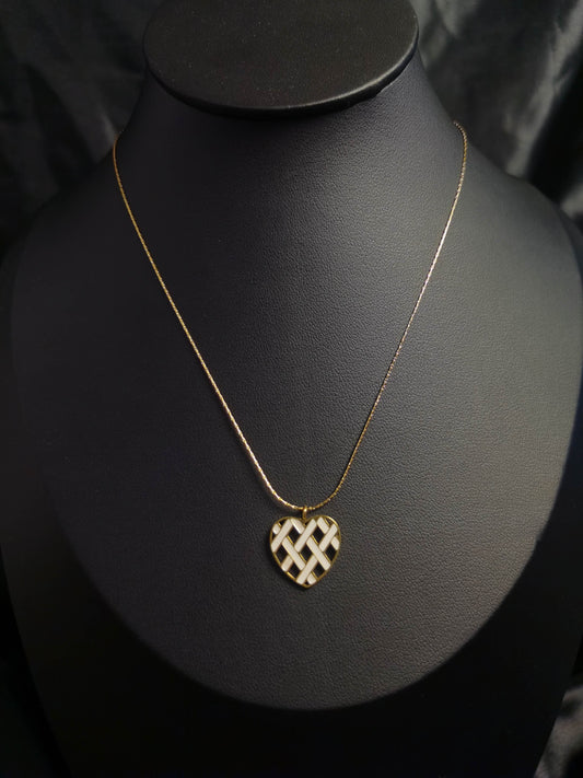 Net Heart Necklace 18k gold-plated Titanium Steel chain Trendy Jewelry 2025 GMJN031