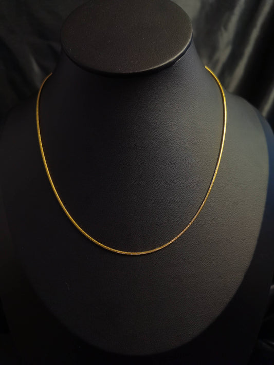 Round Snake Chain Necklace 18k gold-plated Titanium Steel Trendy Jewelry 2025 GMJBC013
