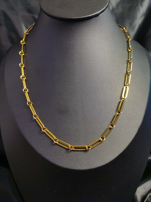 CLip Chain Necklace 18k gold-plated Titanium Steel Trendy Jewelry 2025 GMJBC016