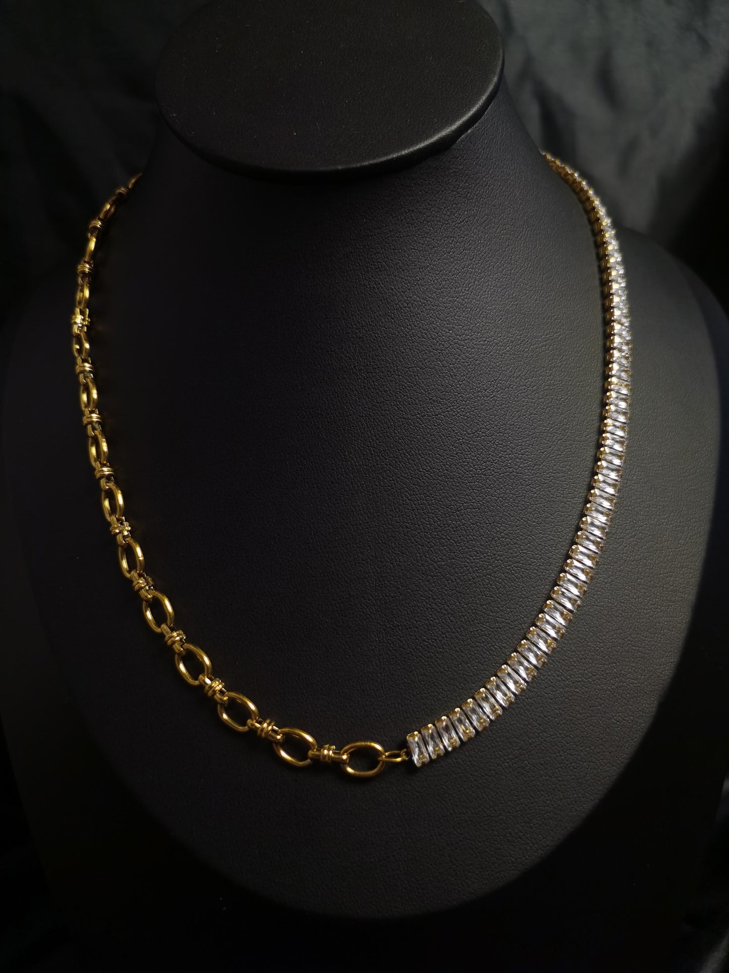 Zircon Joint Chain Necklace 18k gold-plated Titanium Steel Trendy Jewelry 2025 GMJBC017